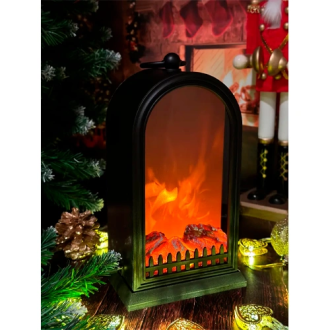 Cheminée LED Noire avec Effet de Flammes – Apportez une touche de confort et de chaleur à votre intérieur avec cette cheminée décorative LED. Avec son effet de flammes réalistes en rouge-orange et sa taille compacte de 25 cm, elle est idéale pour créer une ambiance intime. Cette cheminée peut être utilisée avec une minuterie pratique (6 heures ON, 18 heures OFF) et fonctionne soit avec des piles (2 piles C de 1,5V, non fournies), soit via un câble USB inclus. Parfaite pour les salons, chambres ou comme élément décoratif suspendu.